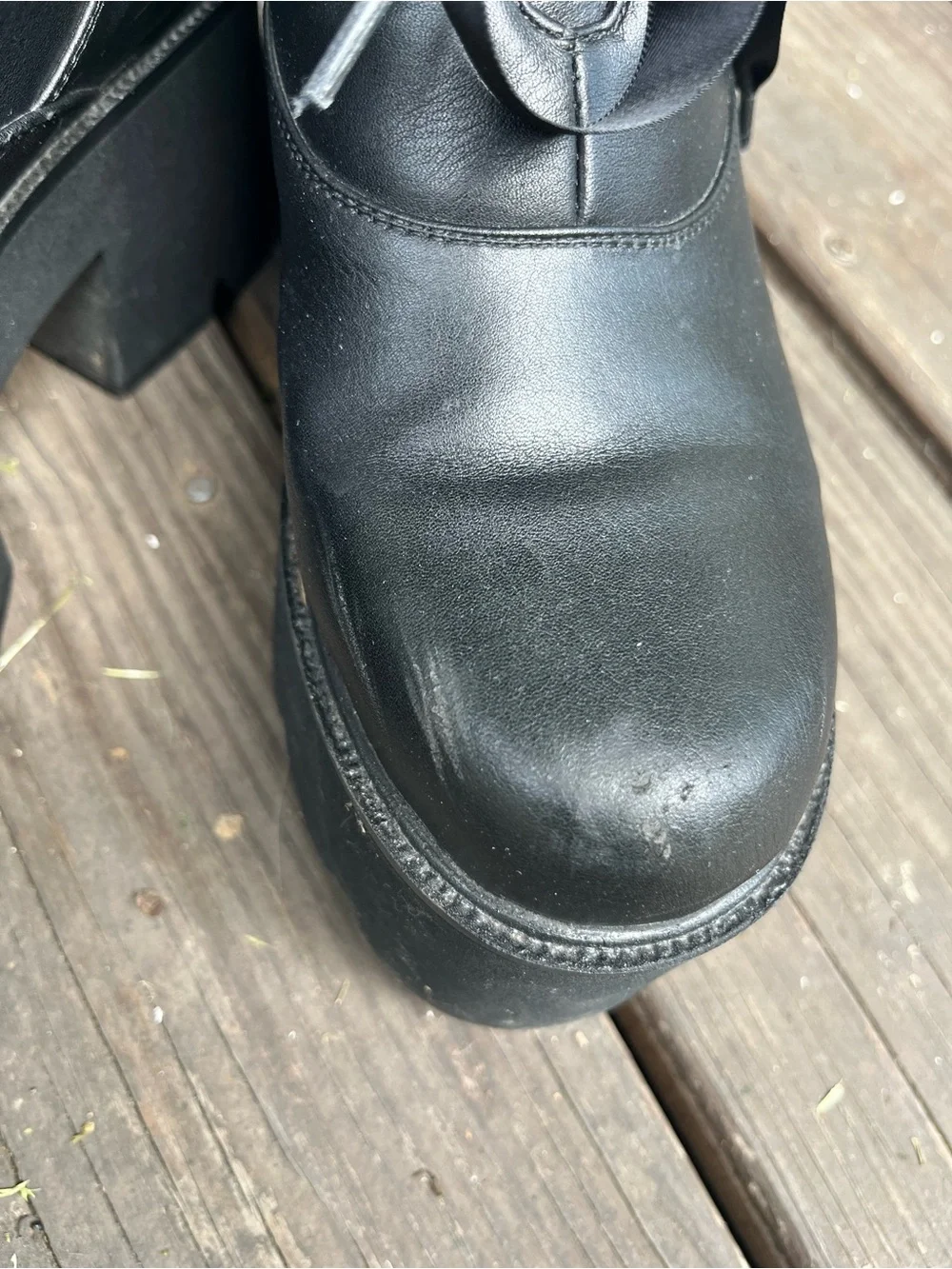 Women’s Black Platform Lace-Up Ankle Boots